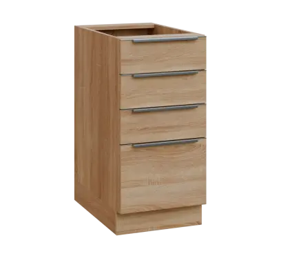 SIS - 4Z41 spodní skříňka, 4-zásuvková, 870x400x600, dub bardolino